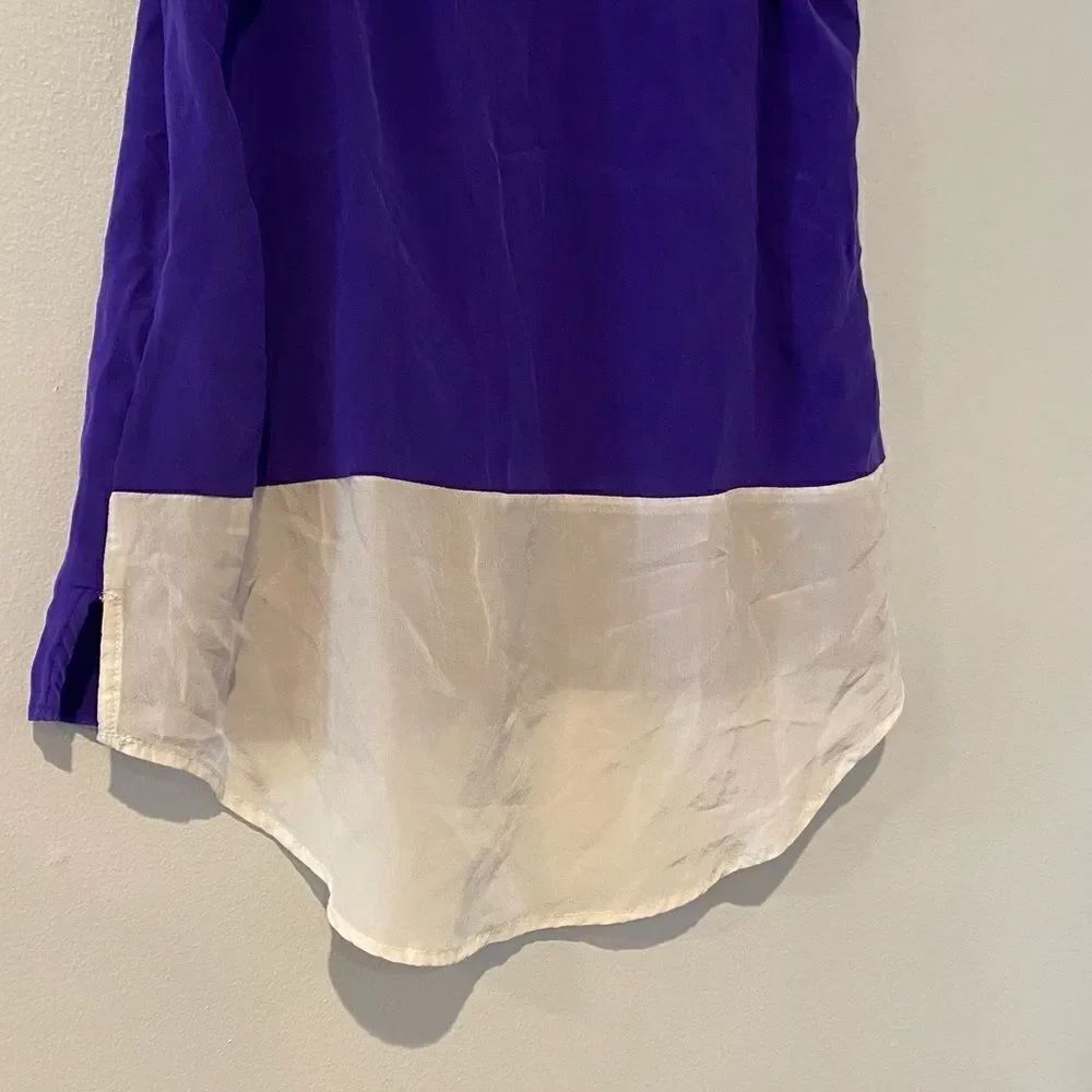 Maeve Colorblock Silk Hi Lo Tank Top Size 2 - Picture 4 of 6